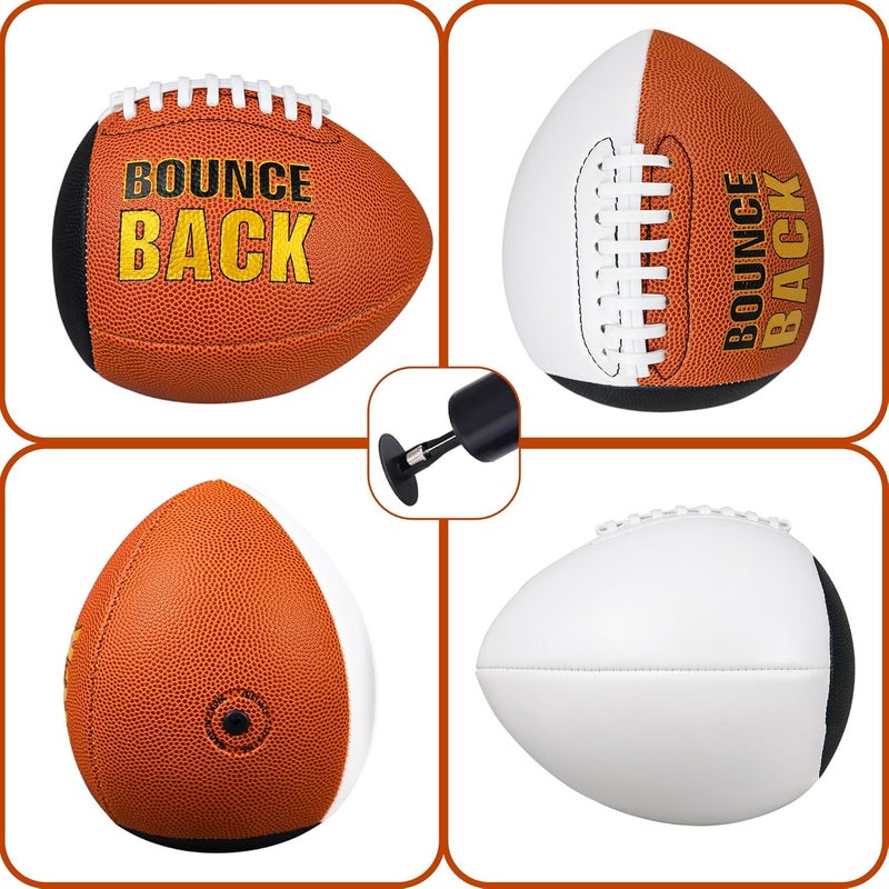 BOUNCEBACK Soft Leather Training Football, Youth Size & Official Size, Fatherless PU PassCatch Solo Enhancing Passing Catching(with Pump) - Image 4